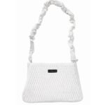 PURSELLA White Luxe Textured Sling