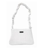 PURSELLA White Luxe Textured Sling