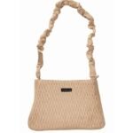 PURSELLA Khakhi Luxe Textured Sling