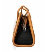 PURSELLA Noir Duo-Tone Structured Top-Handle Bag - Image 3