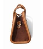 PURSELLA Noir Duo-Tone Structured Top-Handle Bag - Image 3