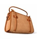 PURSELLA Noir Duo-Tone Structured Top-Handle Bag - Image 2