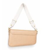 PURSELLA Beige Bow Accent Shoulder Bag with Wide Strap - Image 2