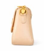 PURSELLA Beige Bow Accent Shoulder Bag with Wide Strap - Image 3