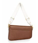 PURSELLA Brown Bow Accent Shoulder Bag with Wide Strap - Image 2